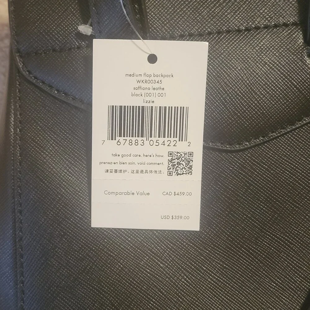 ♠️Kate Spade Black Medium Flap Backpack♠️ - Picture 14 of 16